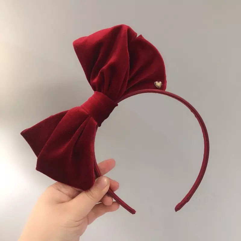 Velvet Bow Headband