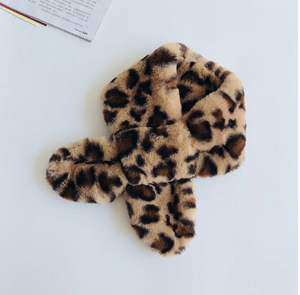 Plush Leopard Scarf Kids