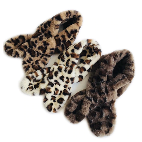 Plush Leopard Scarf Kids