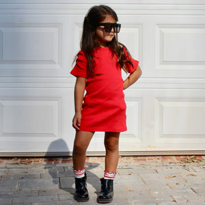 Red Mini T-shirt Dress