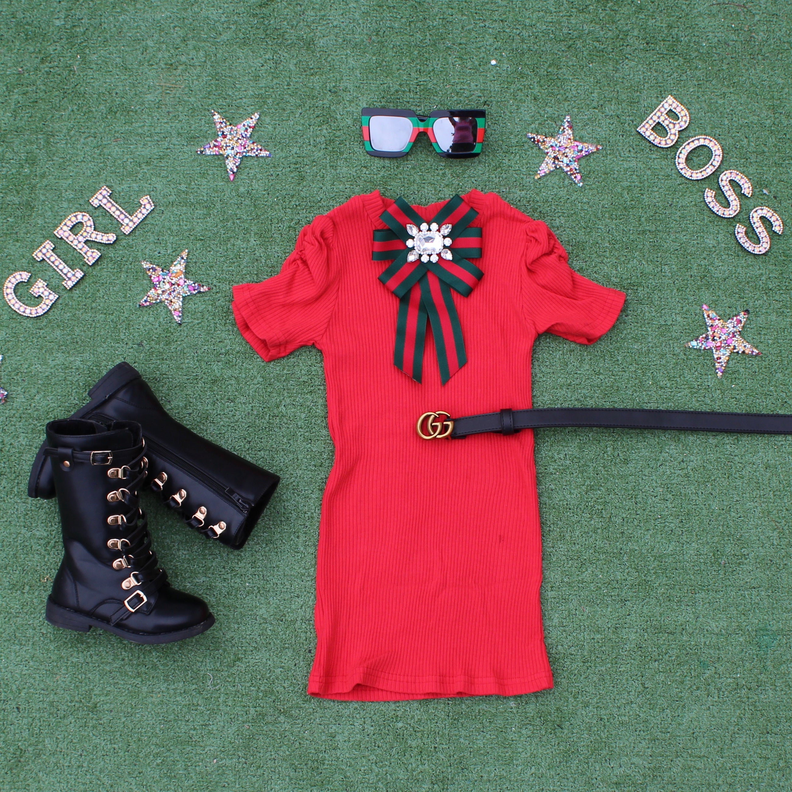 Red Mini T-shirt Dress